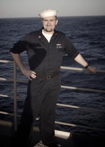 Sailing aboard the USS Lake Champlain in 2013.